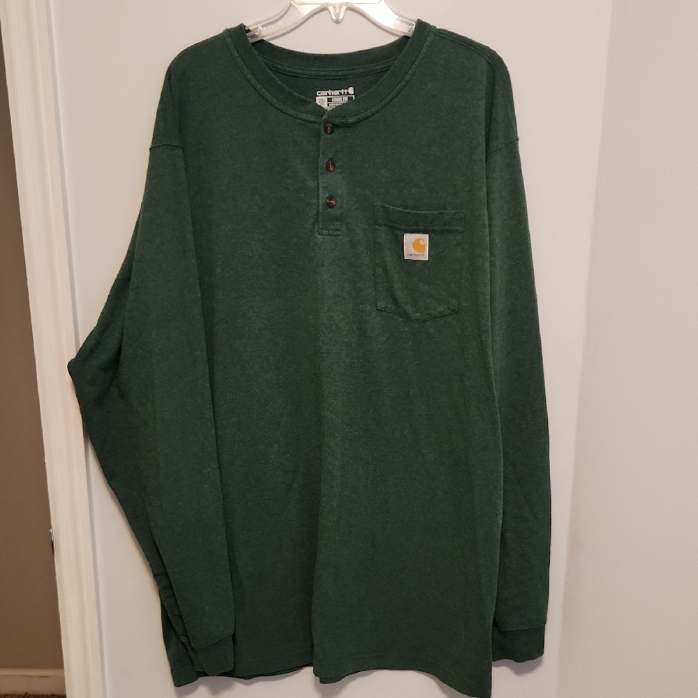 Carhartt Green Long Sleeve Tees for Workwear